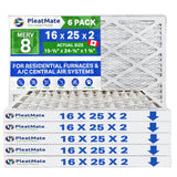 16x25x2 Furnace Filter MERV 8 Pleated Filters. Case of 06 - MADE IN CANADA by FurnaceFilters.Ca