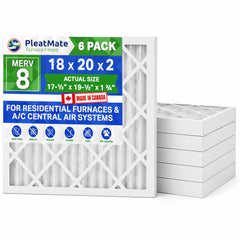 18x20x2 Furnace Filter MERV 8 Pleated Filters. Case of 06 - MADE IN CANADA by FurnaceFilters.Ca