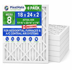 18x24x2 Furnace Filter MERV 8 Pleated Filters. Case of 06 - MADE IN CANADA by FurnaceFilters.Ca