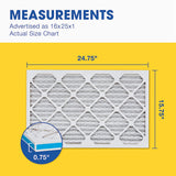 Aerostar 16x25x1 MERV 10  Pleated Furnace Air Filters. Case of 12