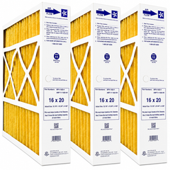 MFH-1620-4 - 16x20x4 MERV 11 Compatible Replacement Furnace Air Filters for Honeywell FC100A1003 & Clean Comfort AMP-11-1620-45 – Actual Size 15 ⅞" x 19 ¾" x 4 ⅜" – Box of 3