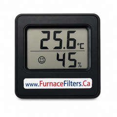 Digital Hygrometer with Temperature and Humidity - Easy Wall Mount - MADE IN CANADA by FurnaceFilters.Ca