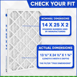 14x25x2 Furnace Filter MERV 8 Pleated Filters. Case of 6 - MADE IN CANADA by FurnaceFilters.Ca