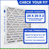 20x20x2 Furnace Filter MERV 8 Pleated Filters. Case of 06 - MADE IN CANADA by FurnaceFilters.Ca