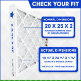 20x25x2 Furnace Filter MERV 8 Pleated Filters. Case of 12 MADE IN CANADA by FurnaceFilters.Ca