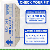 M2-1056 MERV 11 Aftermarket. Actual Size  20 1/4" x 20 3/4" x 5 1/4". Case of 3