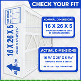 Lennox X0584 16x26x5 MERV 8. Actual Size 16 3/8" x 26" x 5 5/32" Generic Replacement Filters. Case of 3