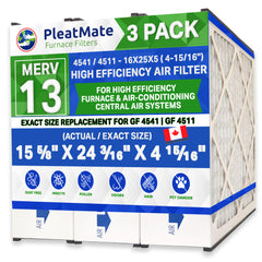 ReservePro 16x25x5 GF 4511 / 4541 16x25x5 MERV 13 for Mac 1400 Air Cleaners. Case of 3. Made by Furnace Filters.Ca