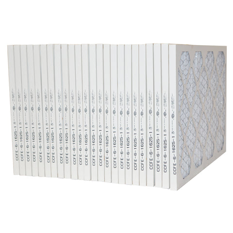 16x25x1 Furnace Filter MERV 6 Pleated Filters. Case of 24